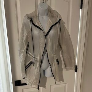 transparent Hooded rain jacket